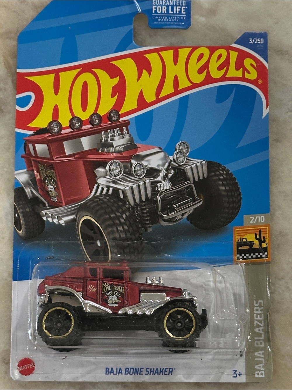 Hot Wheels Baja Bone Shaker Kids Toy Car — Red